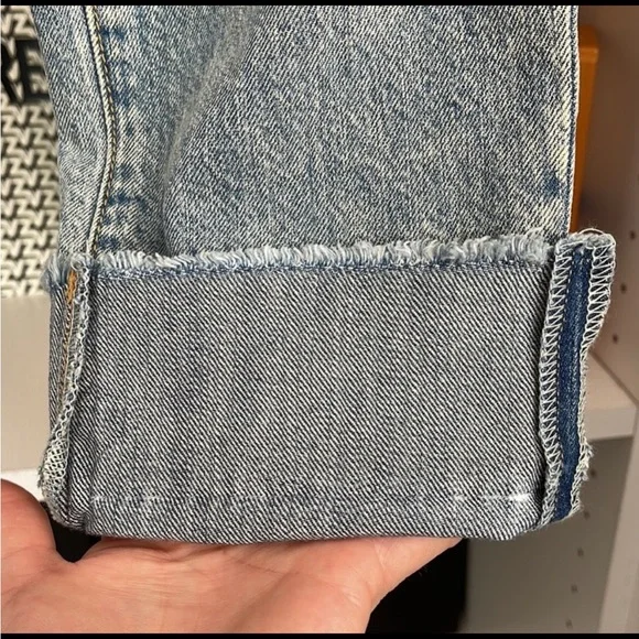 Anthropologie Current Elliott Cropped Cuffed boyfriend jeans - Picture 3 of 4